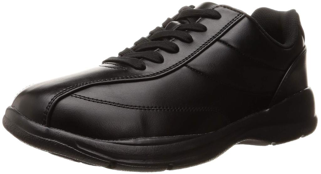 Asahi Lightweight Zipper Walking Shoes, M512, Black, Size 25.5 cm, 4E