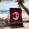 Beach Towel with Associazione Calcio Milan Pattern - soft,absorbent,machine washable Lightweight&Modern,swimming,Travel Essentials