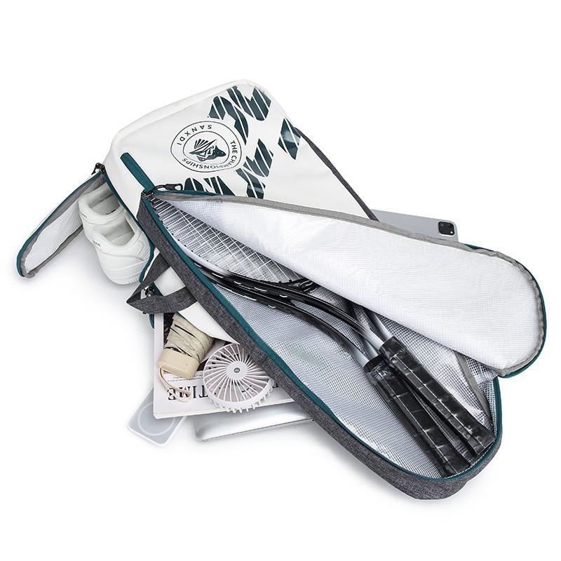 Badminton Tennis Backpack 3 Racquet Capacity Shoe Compartment Sports Bag Men Women