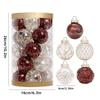 25 Stück 2,36 Zoll Weihnachtskugel-Ornamente Glitzer Pailletten Plastikkugel Weihnachtsbaumhänger für Feiertagsdekoration