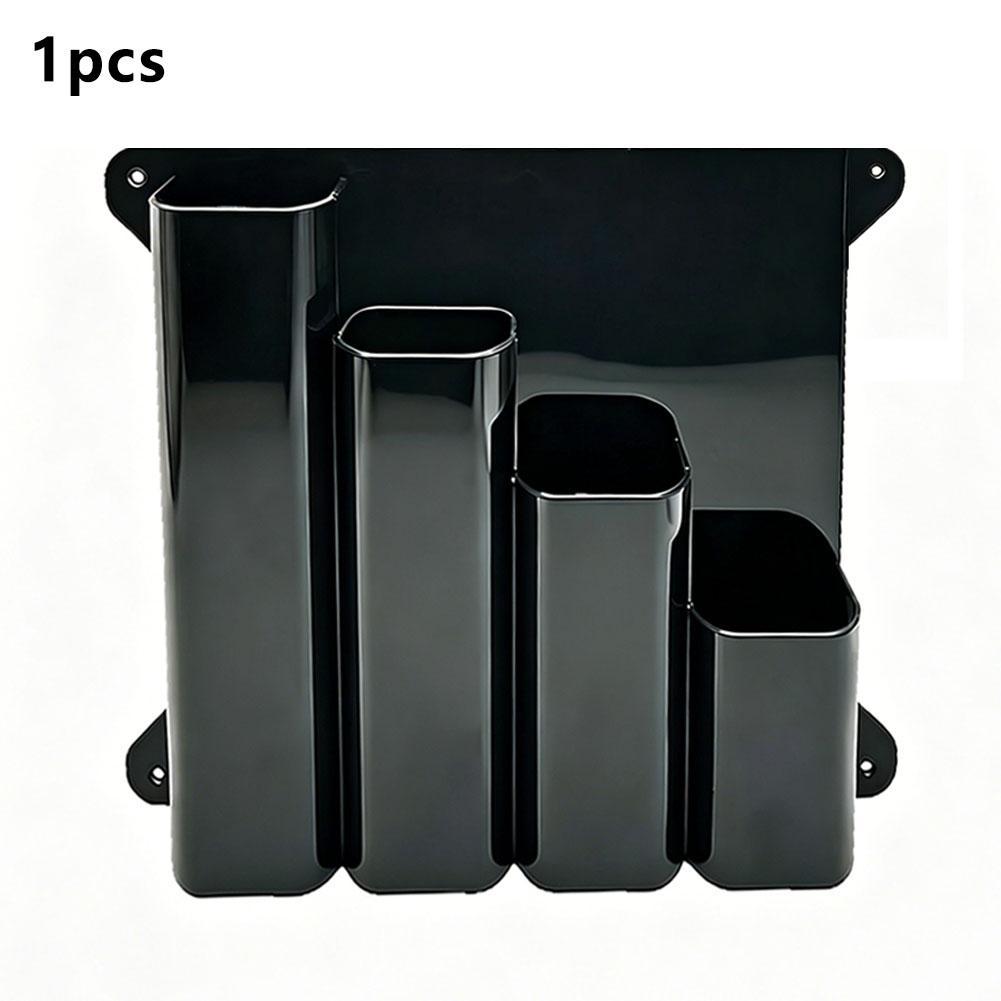 Wall Mounted Zip Tie Storage Box 4 Pockets Sturdy Metal Multi-Hook Tool Rope Organizer Cable Tie Storage Rack for Workshop Home