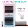 LASHPROFESSOR 1D V Shape Eyelash Premade Voume Fans False Eyelash Extension Premium Mesh Net Cross Lash Single Tips 2D Y Eyelash
