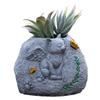 Angel Cat Memorial Planter   Flower Pot Pet Memorial Garden Statue with Synthetic for Pet Loss Remembrance Garden Decor