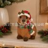 New Product Christmas Capybara Decor Christmas Capybara Decorations Resin Crafts Ornaments