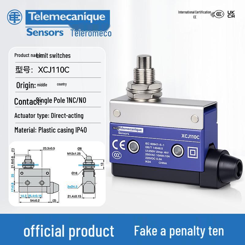 

Telemecanique XCJ Series Limit Switch: XCJ102C, 110C, 126C, 128C Micro Switch