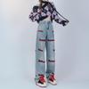 Dame Wide-Leg High-Waist Broderte Jeans - 2023 Vår/Høst Stil