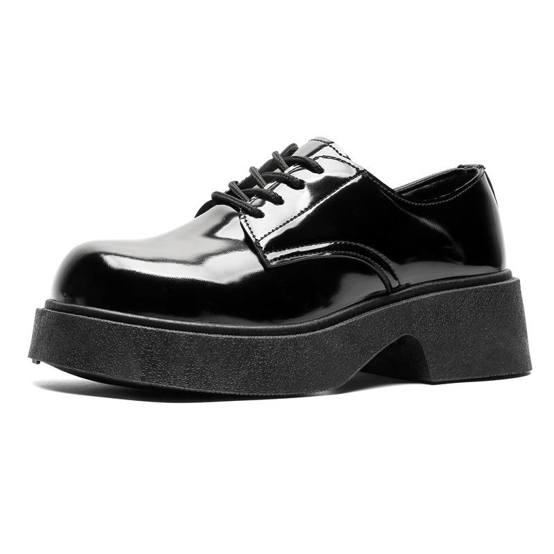 

Мужская кожаная обувь осенний тренд высокая ценность универсальная низкий верх большая голова дерби обувь британская повседневная мужская обувь 44