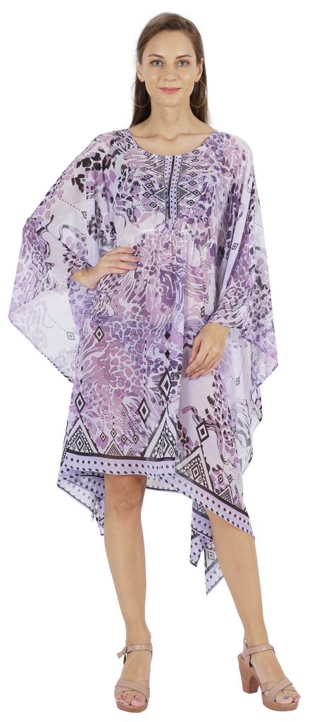 Moomaya Summer Bikini Cover Up Kaftan For Womens Sexy Sheer Swimwear Caftan Beach