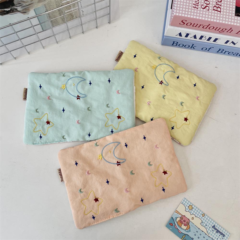 Women Men Embroidered Star Passport Covers Holder Multi-Function ID Bank Card Wallet Case Travel Accessories