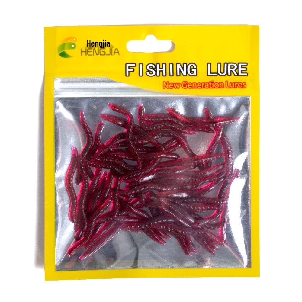 Hengjia Bionic Earthworm Fishing Lure - 4cm & 8cm Soft Bait, Bloodworm Companion, Hot Selling Artificial Lure