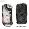 jingyuqin 10pcs 2/3/4/5 Button Folding Remote Key Shell for VW Tiguan Golf Sagitar Polo MK6 Touareg SEAT Flip Case Fob