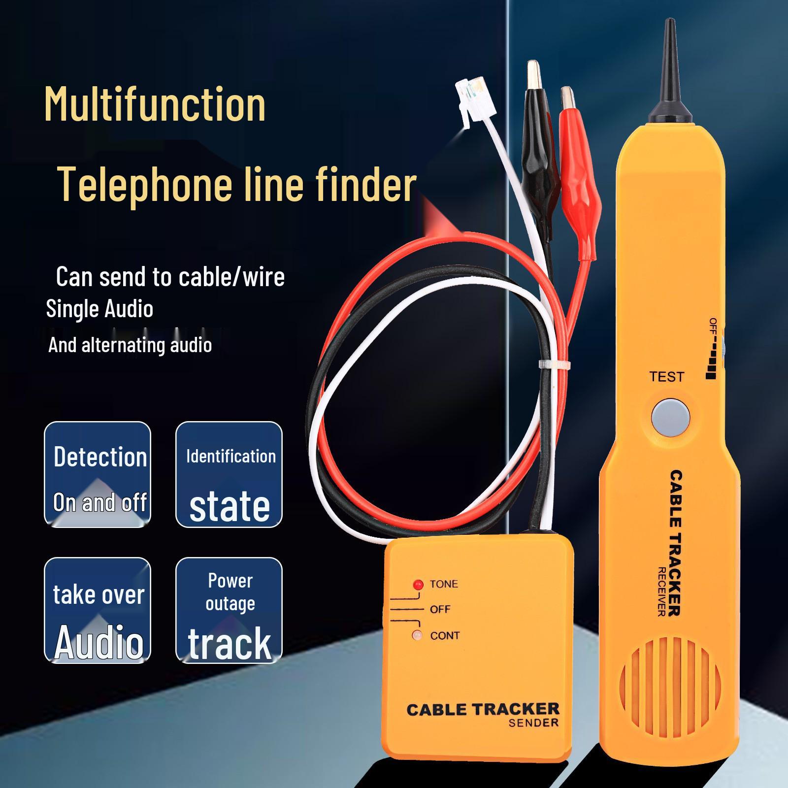 

RJ11 Line Tracer & Short Circuit Tester with Alligator Clips