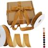 Luxury Finish Gold Velvet Ribbon 5 Yards Length Vintage Velvet Ribbons  Wedding Decoration