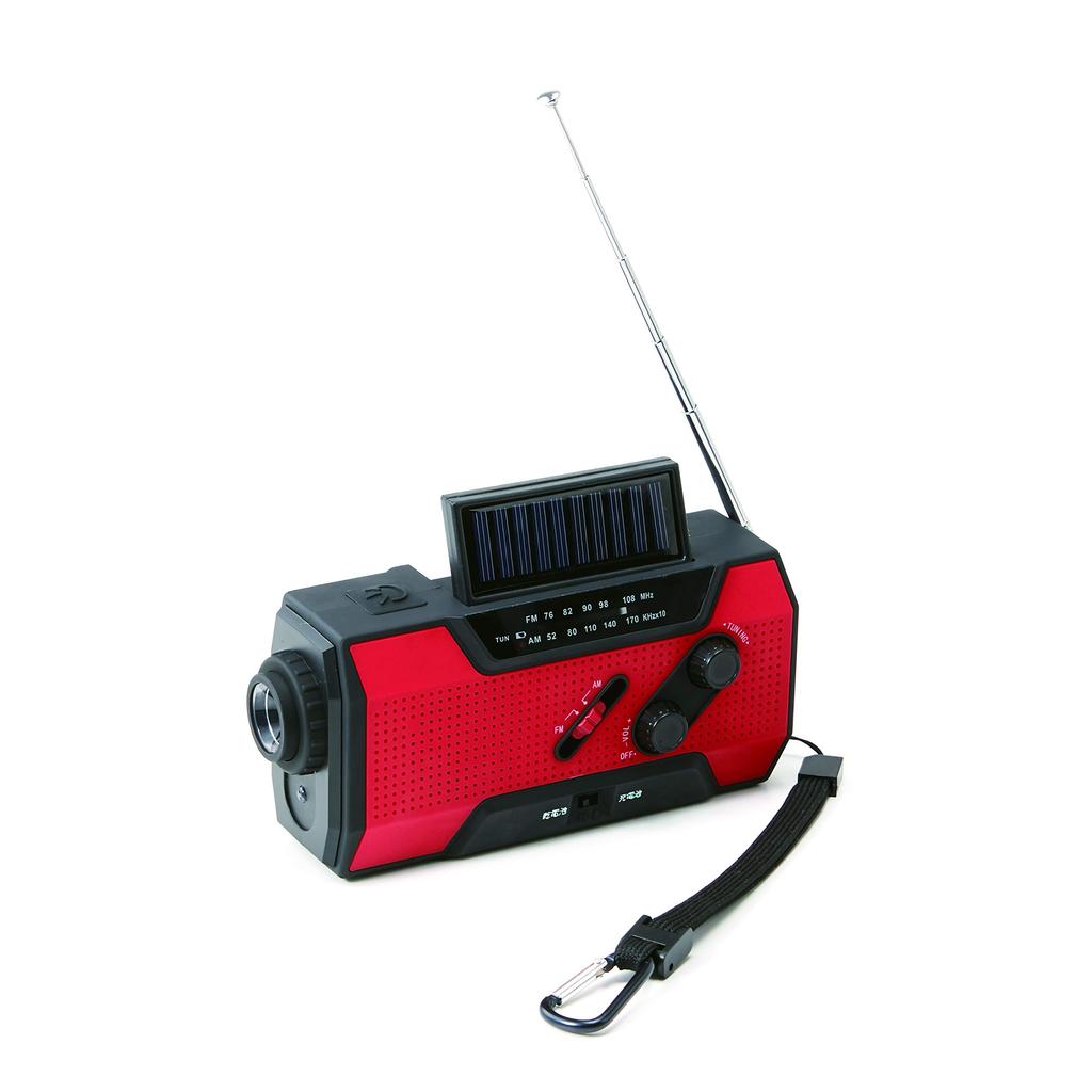 Sunway Solar-AM/FM-Radioleuchte, Schwarz, ca.. 5,5 x 16 x 7,5 cm, 5-in-1-Funktion, PL-165