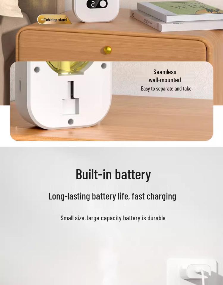 Automatic Aroma Diffuser & Deodorizer - Long-lasting Fresh Scent for Home, Bedroom, & Toilet Odor Removal