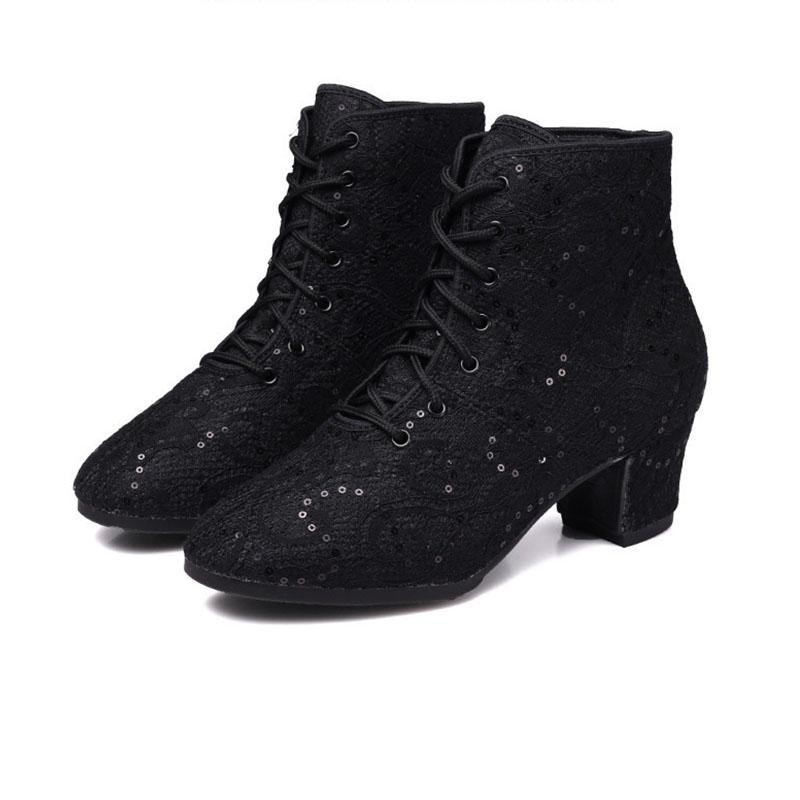 

Черные танцевальные туфли из ткани Оксфорд, высокие, женские туфли для современного джаза, с мягкой подошвой, обувь для преподавателей, матросский танец 38 чёрный