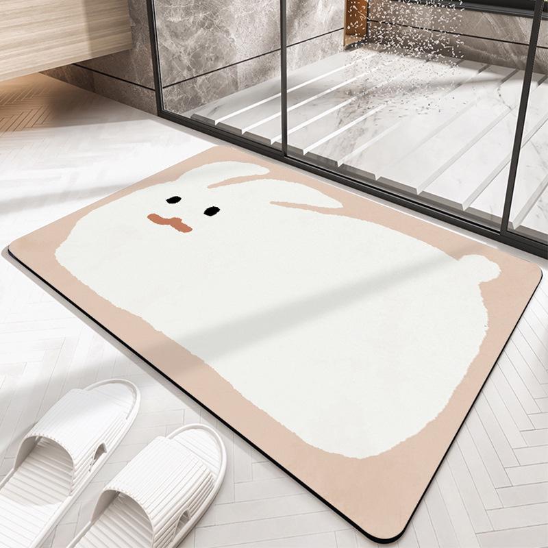

Cartoon Animal Non-Slip Diatomaceous Earth Bathroom Mat 40x60 cm