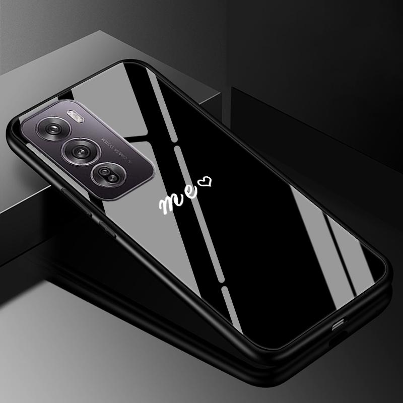 Für OPPO Reno12 Reno 12 Pro 12Pro Hülle Abdeckung Hartglas Hüllen für OPPO A60 4G / realme c61 4G Harte Rückseite Bumper Für Reno 12