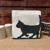 Paper Holders Vintage Black Cat Silhouette Metal Napkin Holder - Rustic Kitchen Dining Table Tissue Rack Desktop Decor