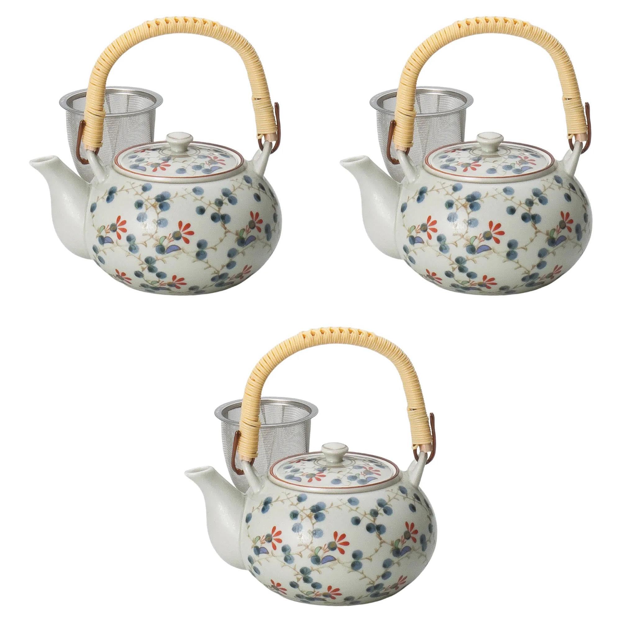 

Set of 3 Nishikisoka MS4 teapots Arita ware teapots Arita ware Setomonohonpo [12.5×9.5cm (500cc)]