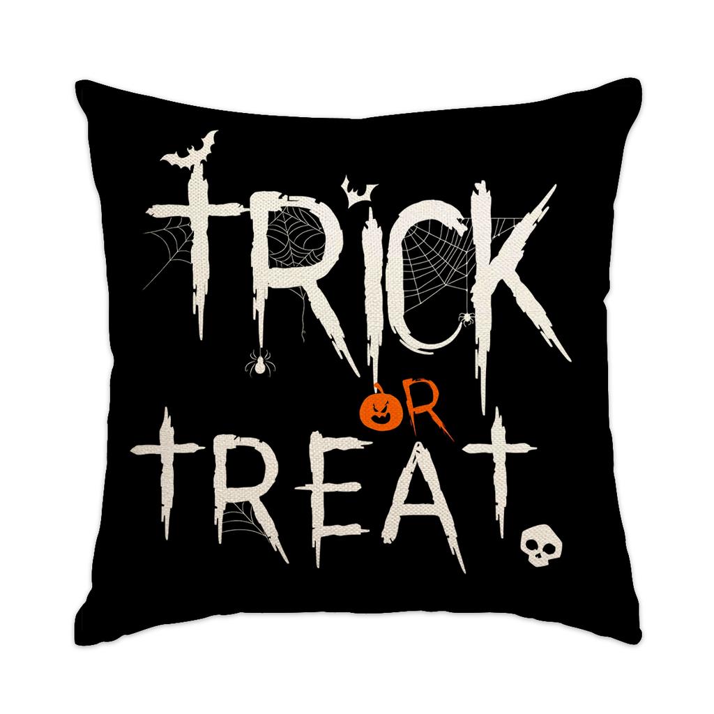 Fröhliches Halloween Doppelseitig bedruckter Kissenbezug Horror Geist Fledermaus Bedrucktes Kissen Streich Halloween Schlafzimmer Dekoration Kissenbezug