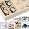 2Pcs Flannel Glasses Box 6/8 Grids Sunglass Organizer Stackable Glasses Storage Tray Drawer Glasses Display Tray Watch Holder