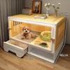 Dog Cage with Toilet Separation One Room Bathroom Pet Cage Household Small Dog Teddy Corgi Dog Villa
