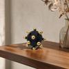 Spherical Metal Decorative Ornament Versatile Orb with Raised Spheres EyeCatching Black