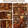 MiniCity DIY Book Nook Kit 3D Miniature House with LED Decor Woodcraft Bookend for Teens and Adults
