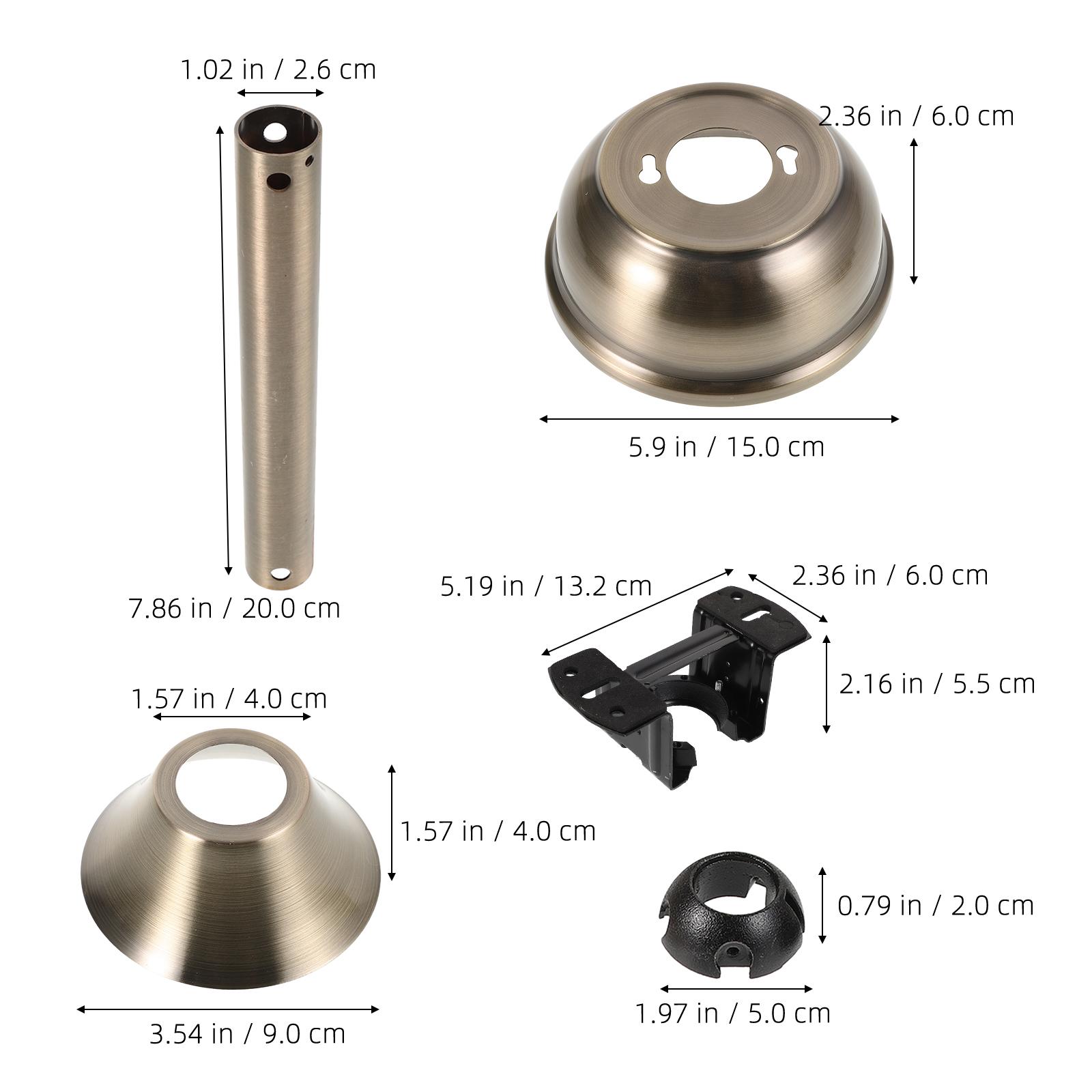 1 комплект монтажного кронштейна для потолочного вентилятора, универсальный адаптер для крепления из нержавеющей стали для гостиной, спальни, столовой, потолочного вентилятора кофейный