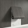 Self-adhesive Wood-grain Slat-effect Wall Sticker – 3D Grooved Grid-stripe Panel Wallpaper Roll