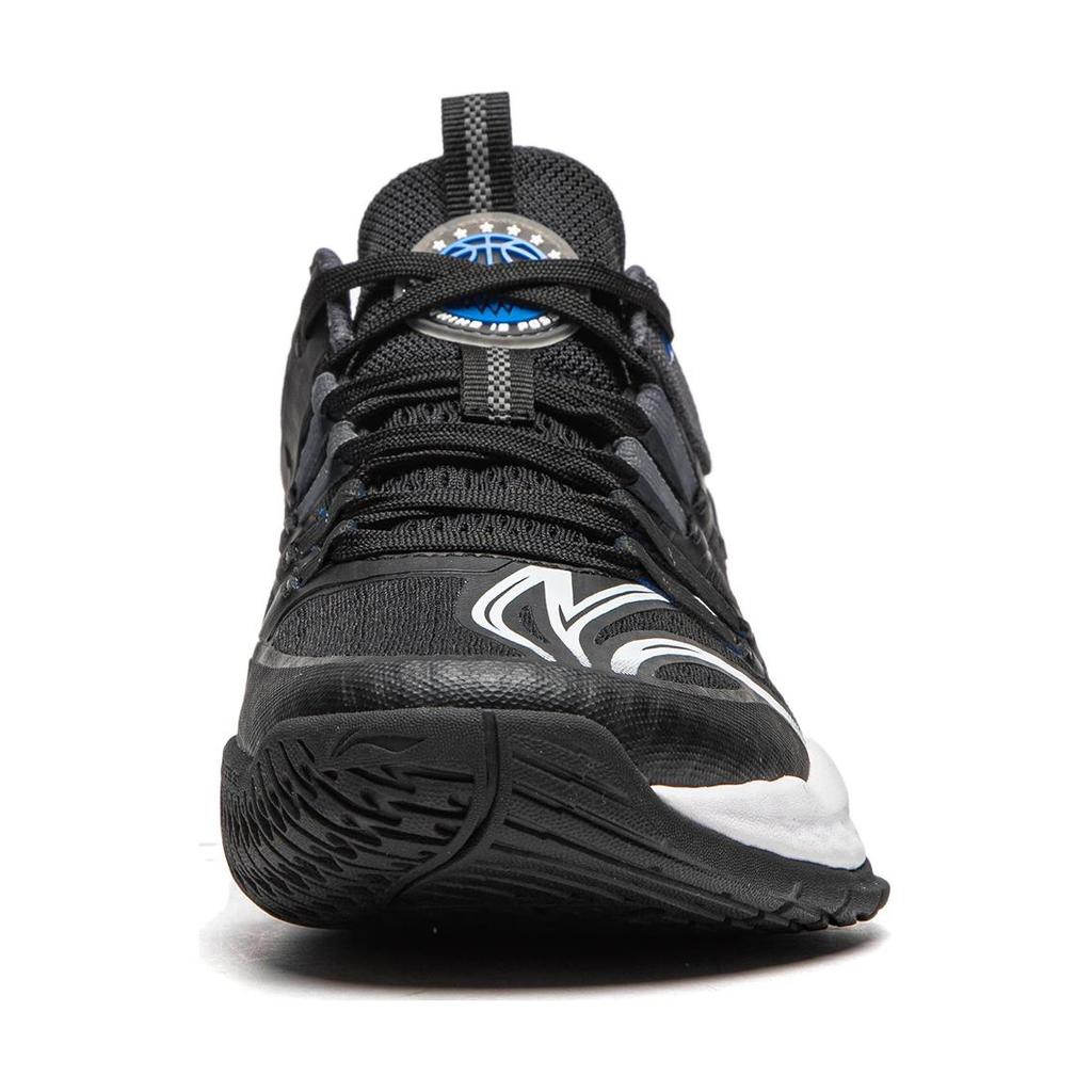 Li Ning Kids Long Fist V3 Low Top Shock Absorbing Basketball Shoes Kids Sneakers Black YKBU066-5