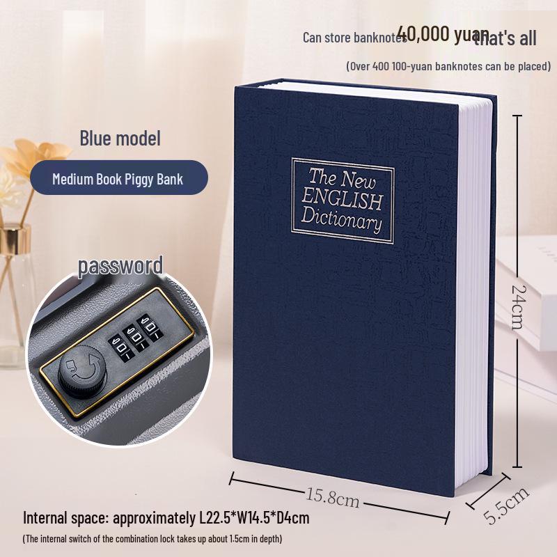 Book Piggy Bank Cabinet: Secure Password Safe for Kids 2025