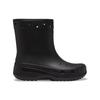 Crocs Flat Heel Short Boots Unisex Black