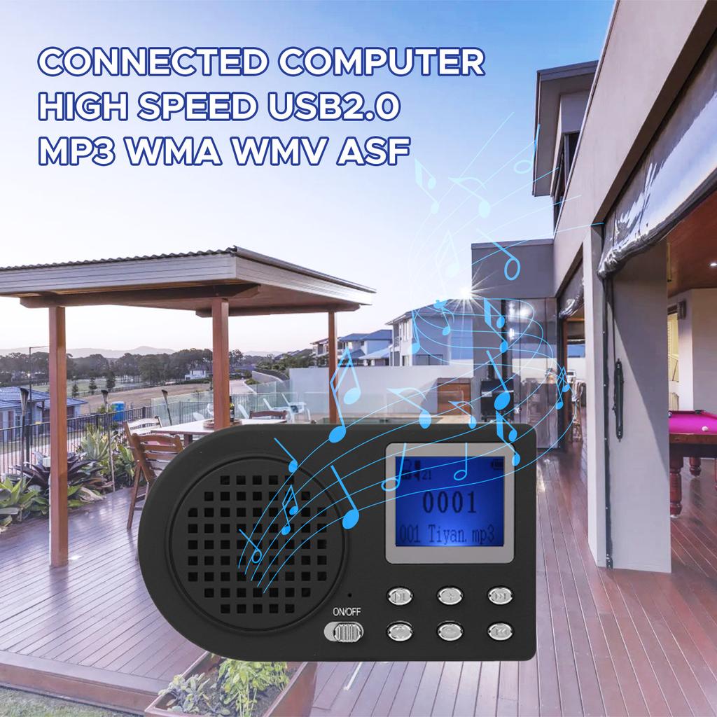 MP3 Bird Call Speaker Simulated Chirping Bird Outdoor Bird Chirping Amplifier with Wireless Remote 110 Animal Sounds MP3 Speaker