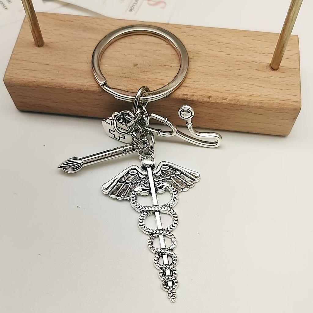 Heart-Shaped Angel Keychain for Medical Professionals