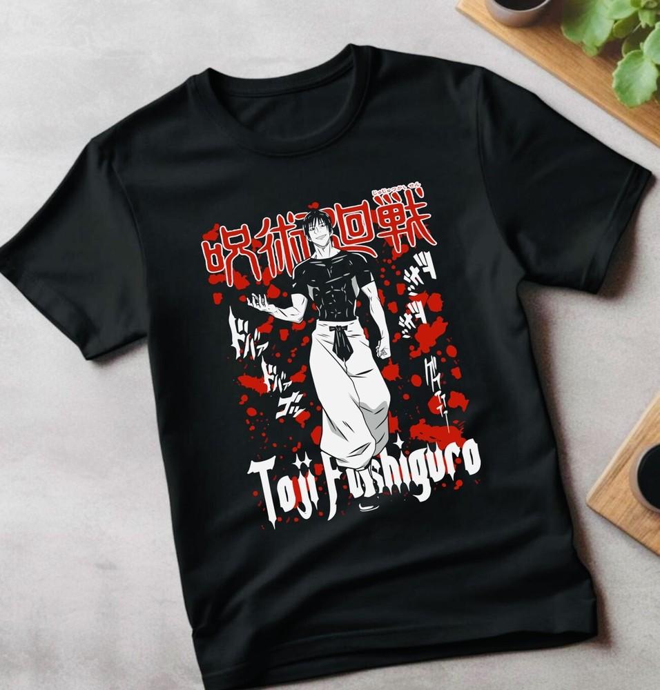 

Футболка Годжо Сатору Мегуми Магическая битва Юдзи Сукуна Аниме Черная футболка Все размеры 2XL