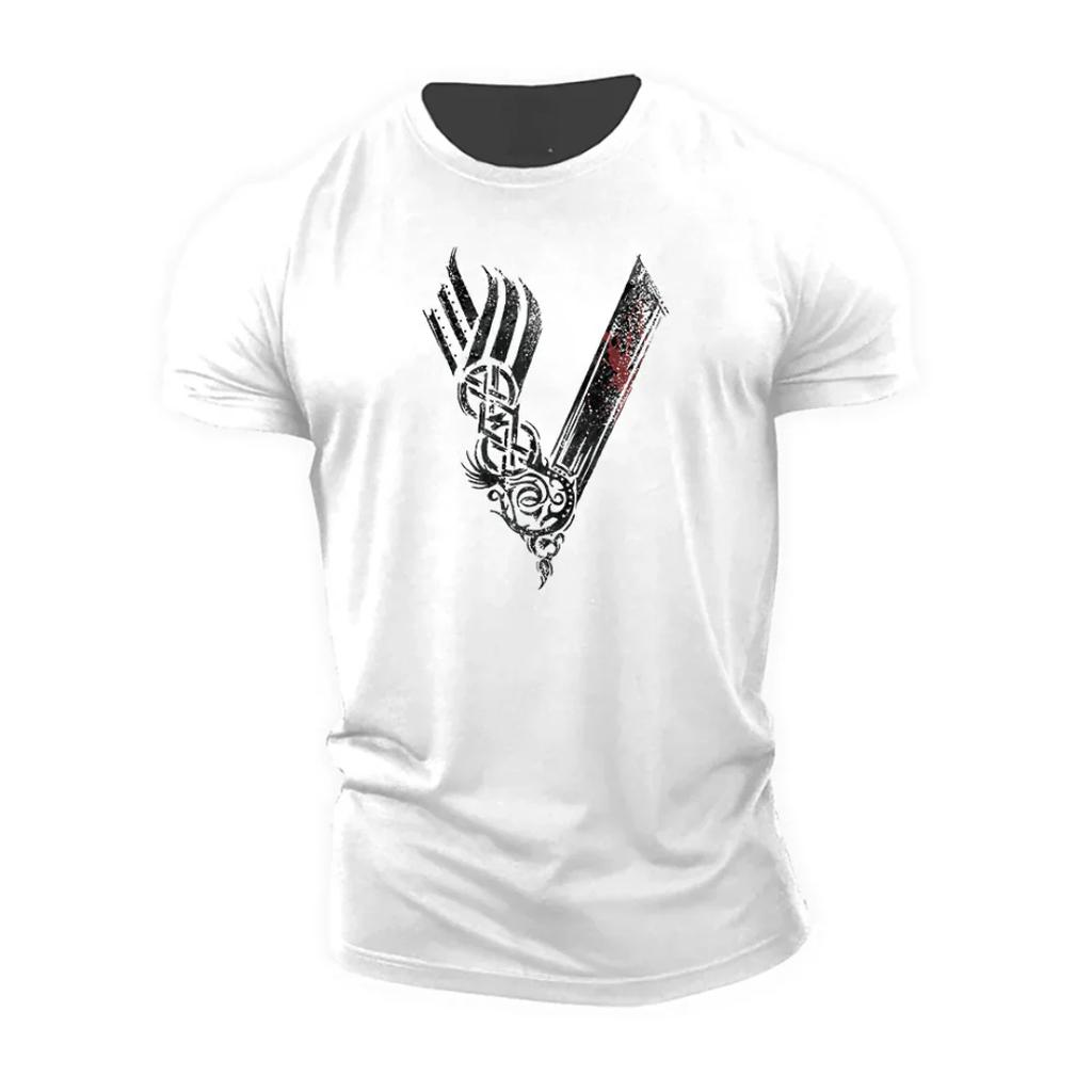 Vikings Warrior Fitness Training Gym Leisure TShirt Mens and Womens Luxury Brand
