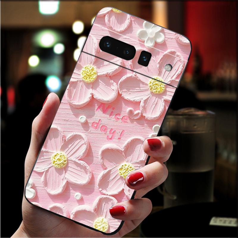 

Чехол для телефона с масляной живописью и цветком для Google Pixel 8 7 Pro 7A 7 6A 6 Pro Pixel 8A 4A 3A 4 XL Pixel 5 6 4 3 3A XL Google Pixel 6