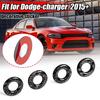 4pcs Car Door Lock Pin Ring Trim Cover For Dodge Charger 2015-2023 Carbon Fiber