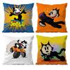 F-Felix The Cat Exquisite Pillow Case Anti-dustmite Pillowcase Invisible Zipper Silky Short Plush Sofa Cushion Cover