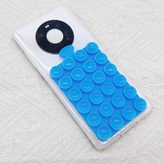 2 Stück Silikon Handyhalter 24-Saugnapf-Halterungen für freihändige Betrachtung Klebriges Gel