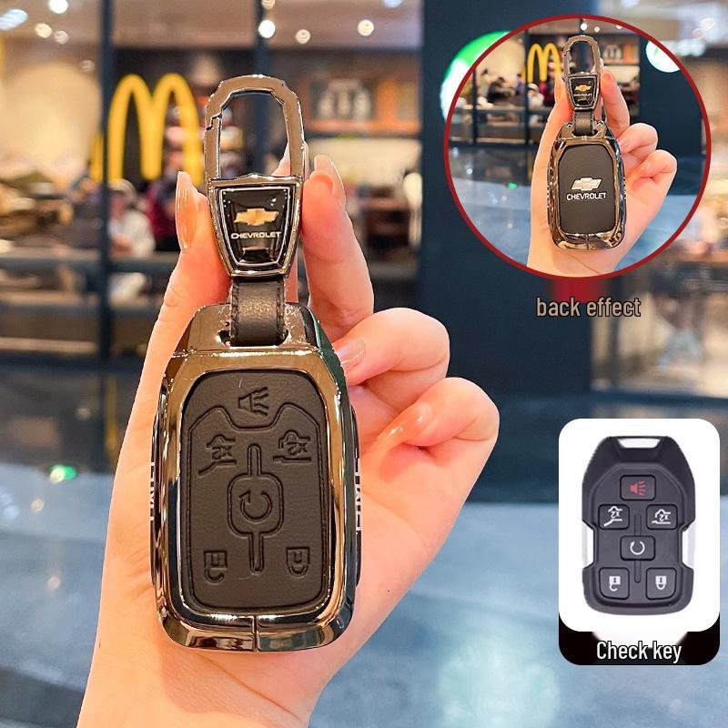 Chevrolet K5 Trax Cruze Sleuteletui - Star Milesuo Metalen Gesp Volledige Dekking Shell