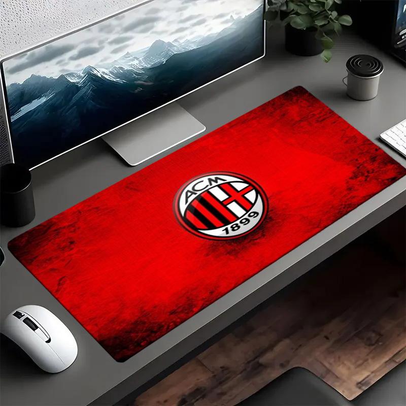 Tappetino per mouse con stemma AC Milan, Tappetino per mouse, Tappetino per mouse da gioco, Tappetino per tastiera, Decorazione per scrivania per computer portatile, Regalo per tifosi, Regalo di compleanno