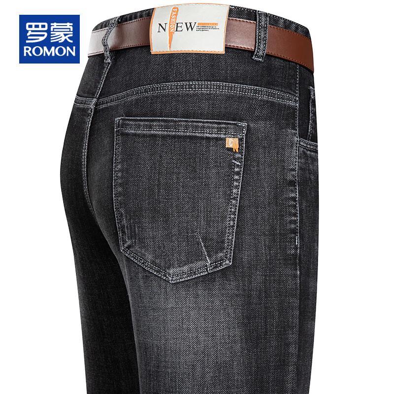 

Romon Men s Straight-Leg Stretch Denim Jeans 30