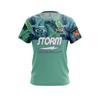 Nuova Maglia da Bowling Coolwick Storm da Uomo Logo Fulmine Nero Manica Corta T-Shirt Tecnica per Giocatori Professionisti, Fan, Sportivi Casual