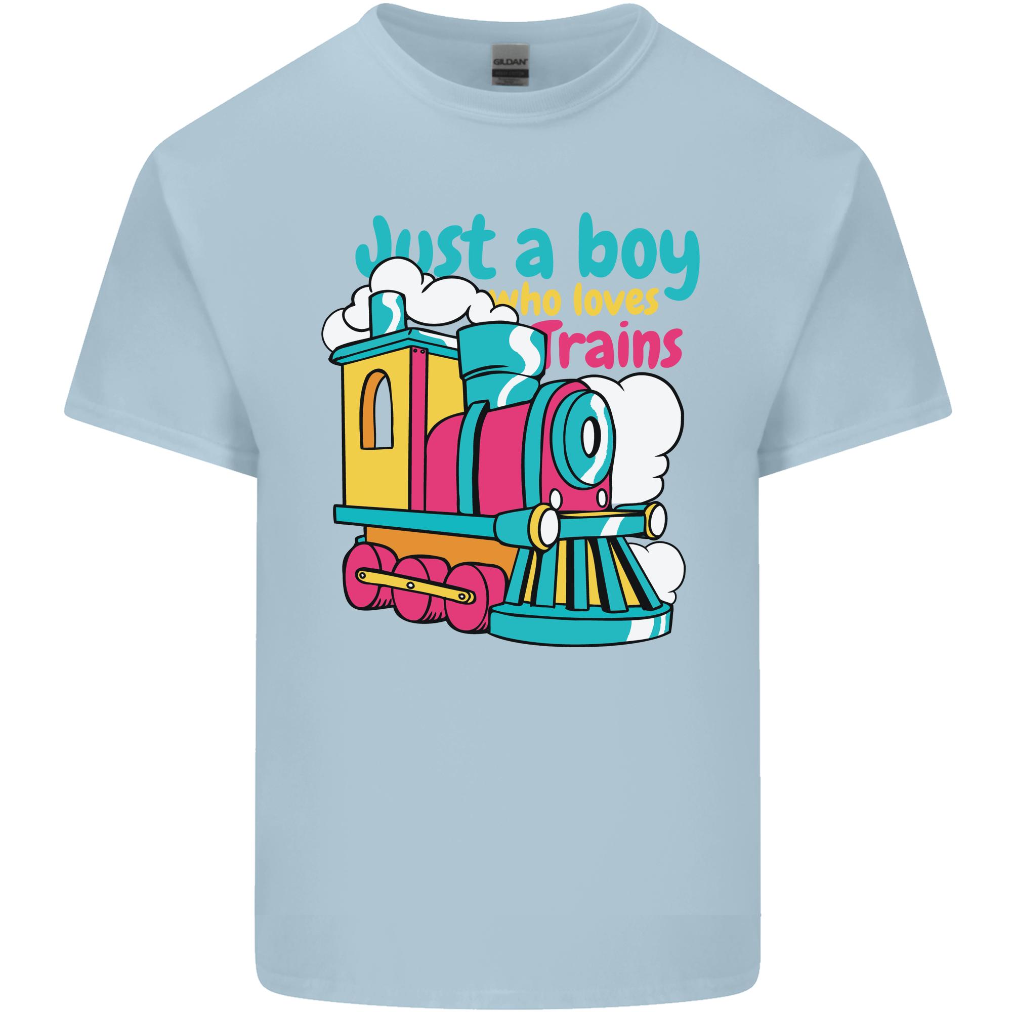 Just a Boy Who Loves Trains Spotter Engine Unisexs Light Cotton TShirt S