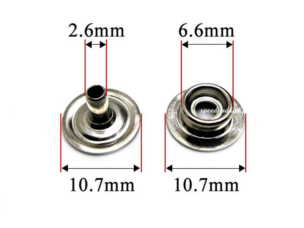 BELL STAR, II, III, SIMPSON, SHOEI S-12 Shield Snap Button (with rivets)