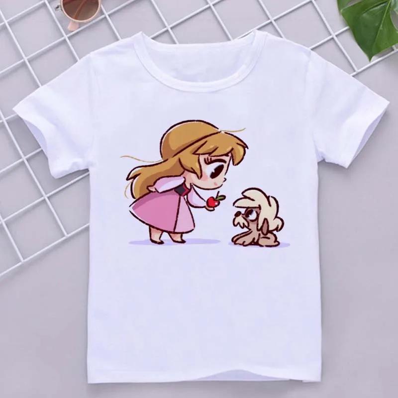 Süßes Baumwoll-T-Shirt mit Anime-Katzenmuster, bedruckt, für Mädchen, Sommer, Kinder, kurzärmelig, T-Shirt, Pyjama, bequeme, weiche Stoffe