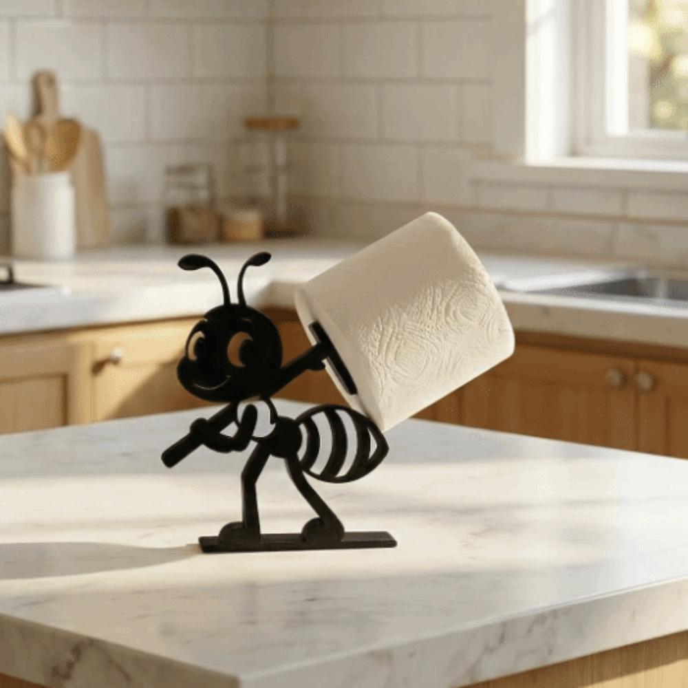 Tissue Stand Roll Paper Towel Holder Free Standing Vertical Napkins Rack  Bathroom